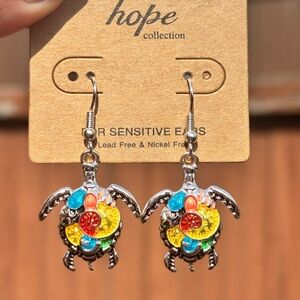 Home Collection Multicolor Turtle Earrings